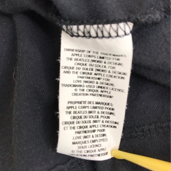 Cirque Du Soleil Beatles Love Black Short Sleeve Crew Neck T Shirt Women Medium - Picture 9 of 14